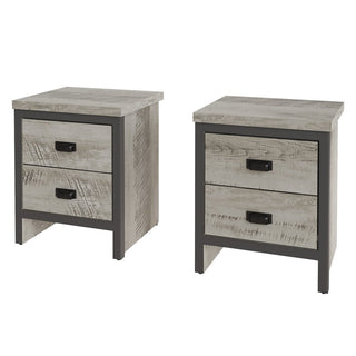 Balcombe Grey Wooden Bedside Cabinets In Pair