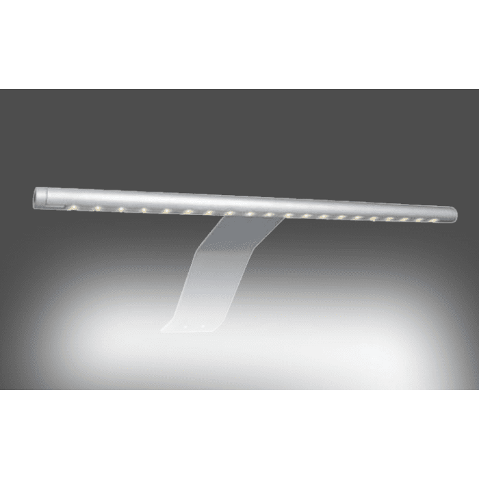 Silver LED light bar with clear bracket, ideal for CHOICEWARDROBE ZEUS wardrobe lighting