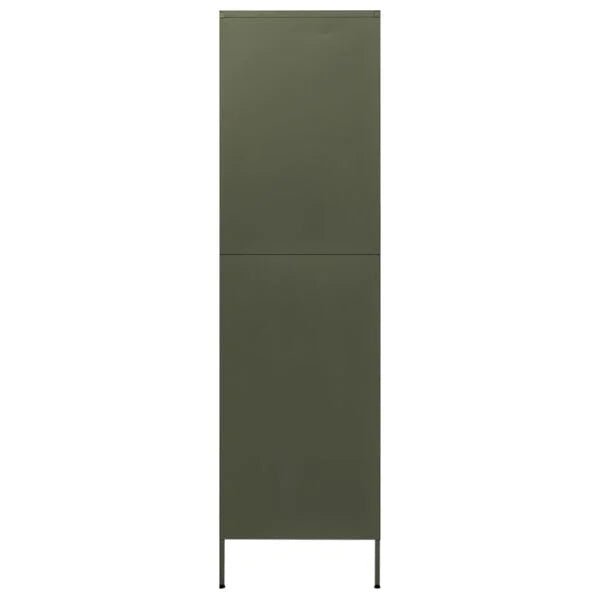 CHOICEWARDROBE olive green 4-door steel locker wardrobe cabinet