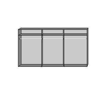 CHOICEWARDROBE Minden 270cm 3 Door Sliding Wardrobe – Oak and Graphite Finish with Central Mirror | Modern Nordic Design