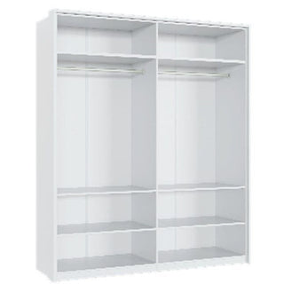 Wardrobe - ANGELA 4 Door Wardrobe White 164cm