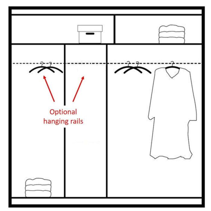 Broadland 203cm 2-Door Mirrored Sliding Wardrobe – Sonoma Oak – product image 17