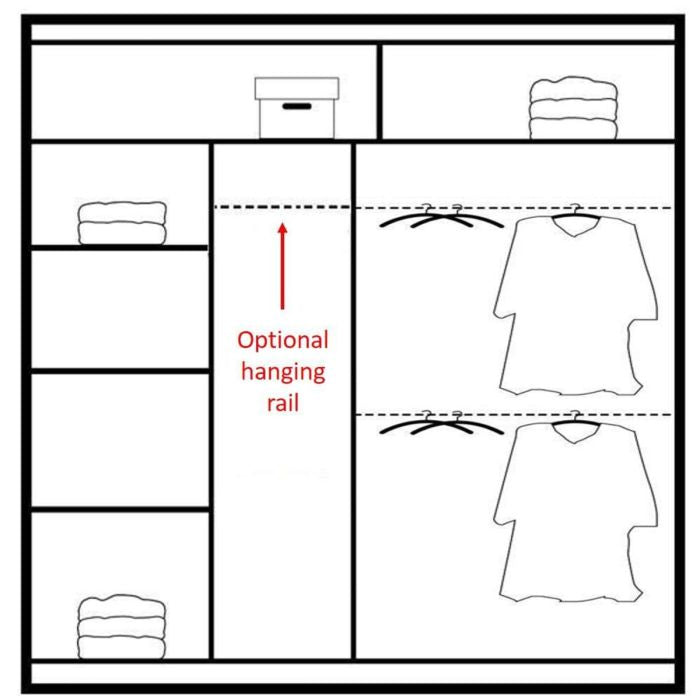 Broadland 203cm 2-Door Mirrored Sliding Wardrobe – Sonoma Oak – product image 19