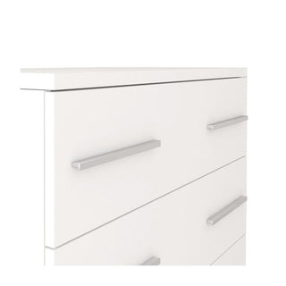 CHOICEWARDROBE Orlan 4 Drawer Chest – Matt White Finish | Modern Bedroom Storage