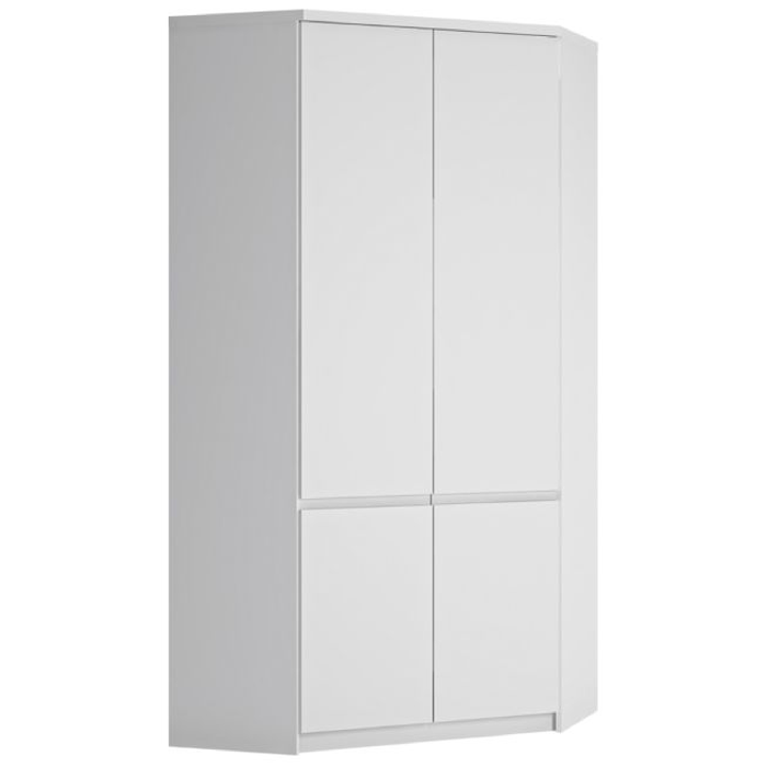 FABIA white 4 door corner wardrobe