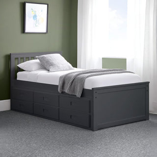 Julian Bowen Maisie Single Bed with Underbed and Drawers – Anthracite