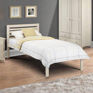 Julian Bowen Slocum single bed in Stone White