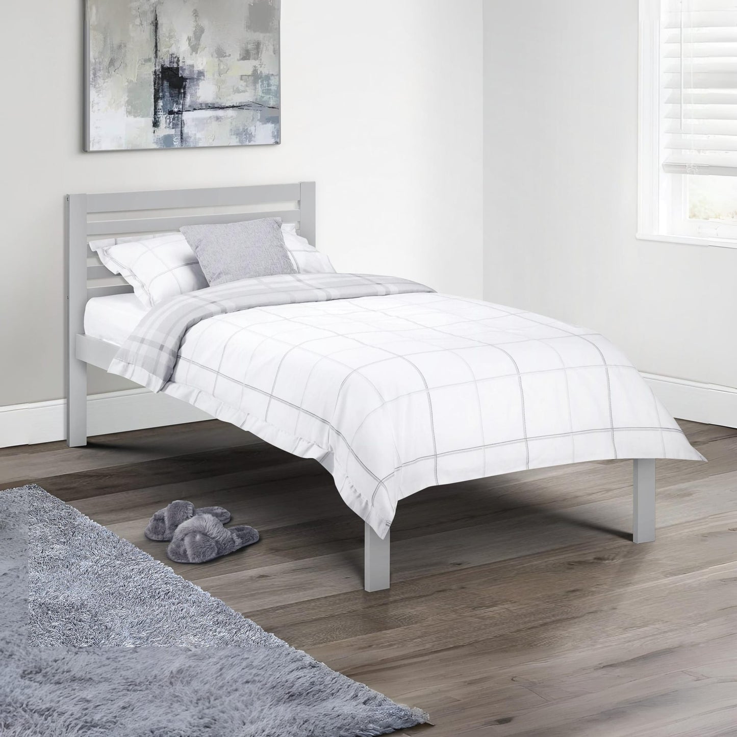 Julian Bowen Slocum single bed in Light Grey