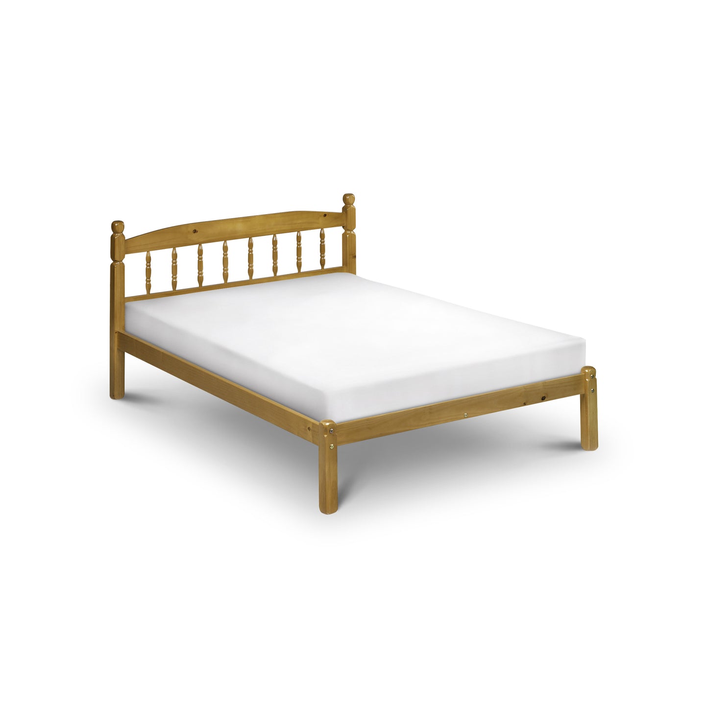 Julian Bowen Pickwick solid pine bed frame detail