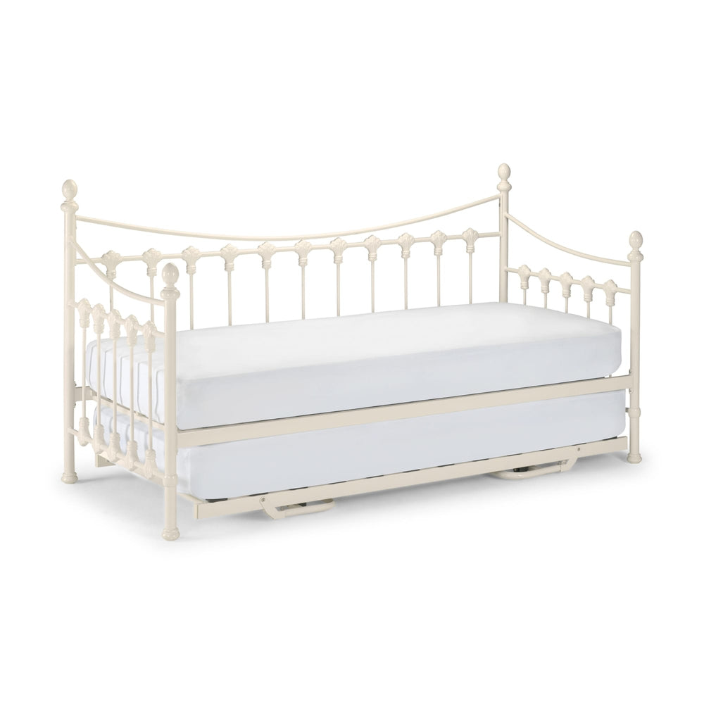 Julian Bowen Versailles Metal Daybed – Stone White – detail 1