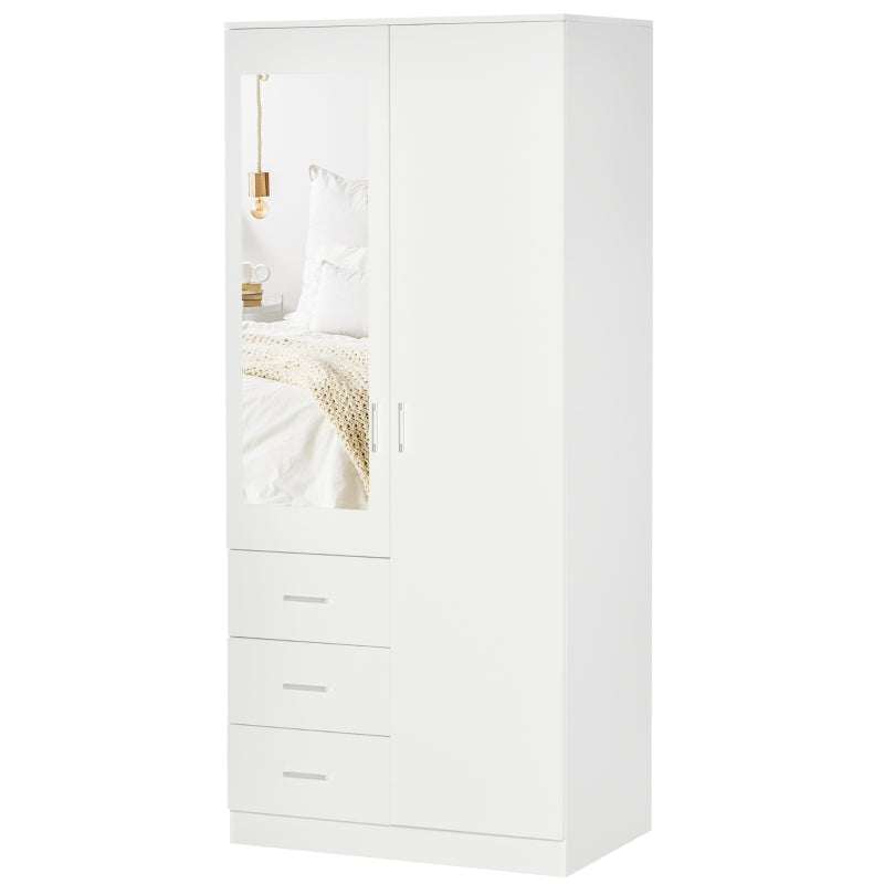 Elara white mirrored wardrobe product detail