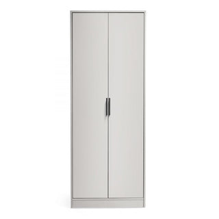 Akron Wooden Wardrobe With 2 Doors In Silk Grey