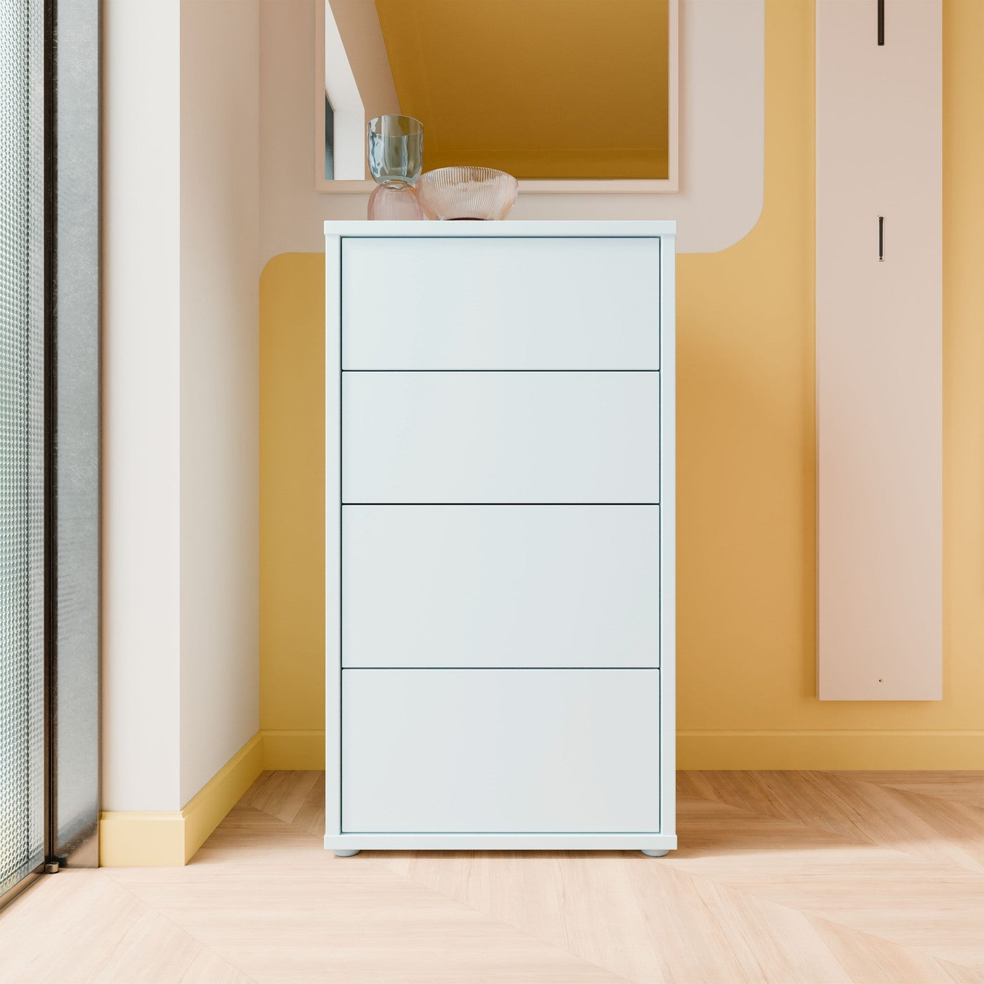 Alice Springs 54.8cm tall 4-drawer chest in Light Grey – image 1 of 9