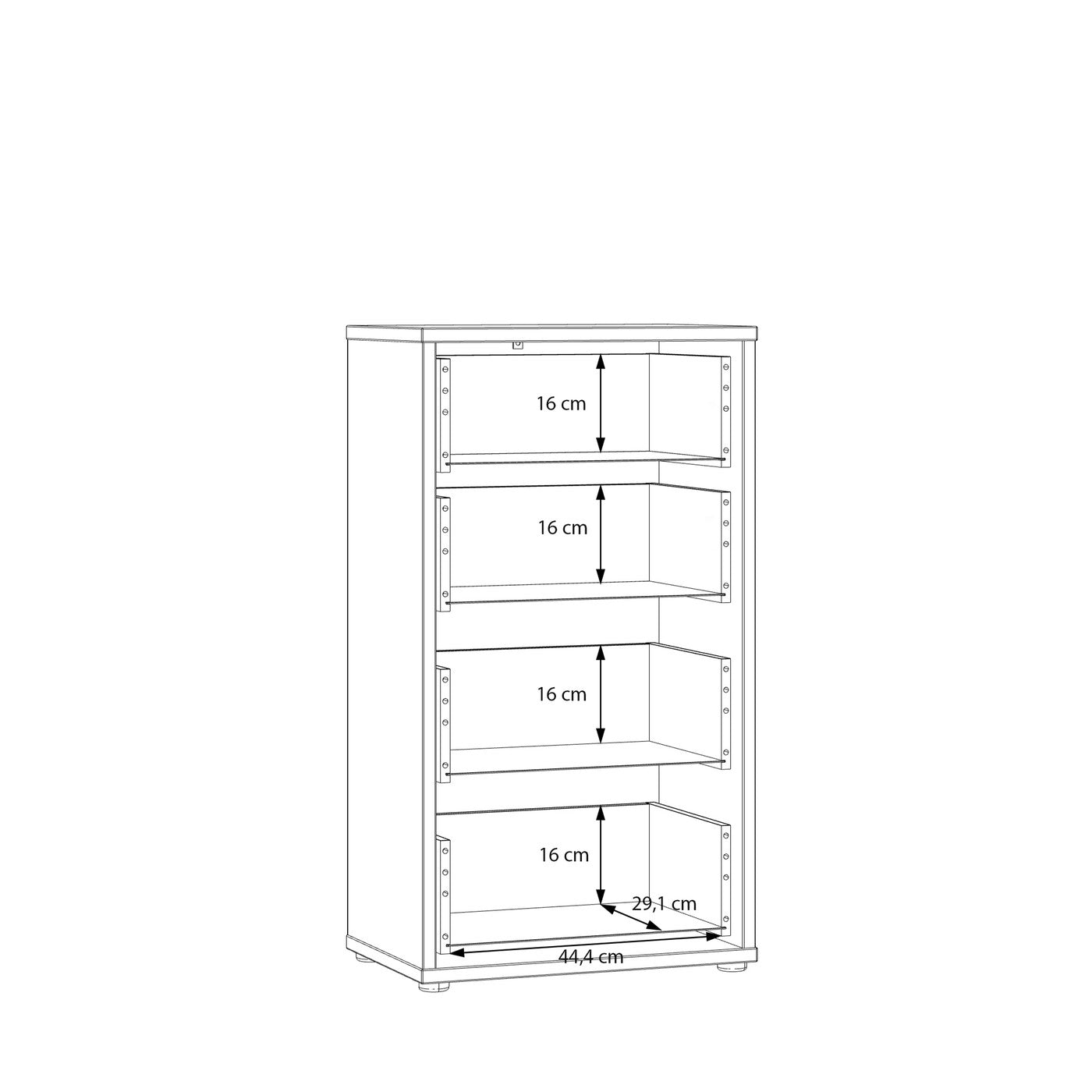 Alice Springs 54.8cm tall 4-drawer chest in Sage Green – image 9 of 10
