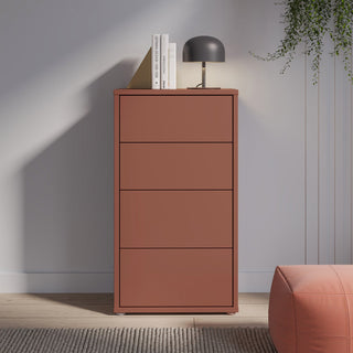 Alice Springs 54.8cm tall 4-drawer chest in Terracotta – image 1 of 9
