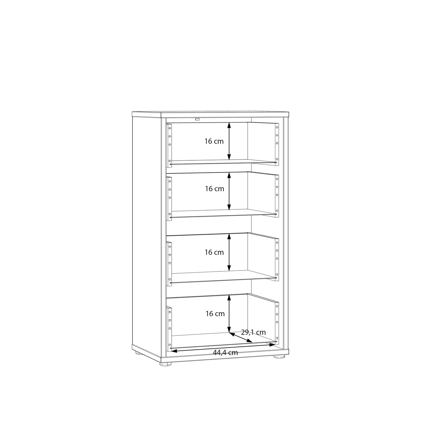 Alice Springs 54.8cm tall 4-drawer chest in Terracotta – image 9 of 9