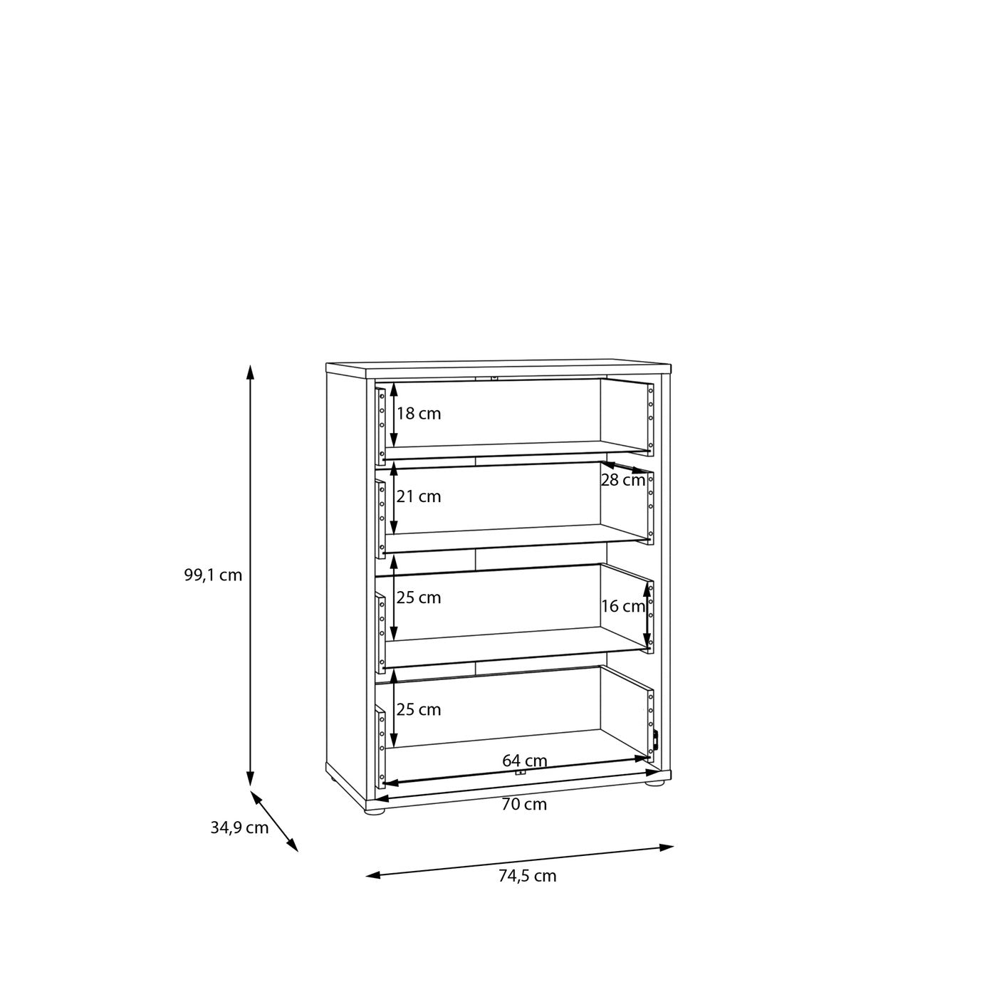Alice Springs 74.5cm 4-Drawer Chest in Night Blue – image 11 of 11