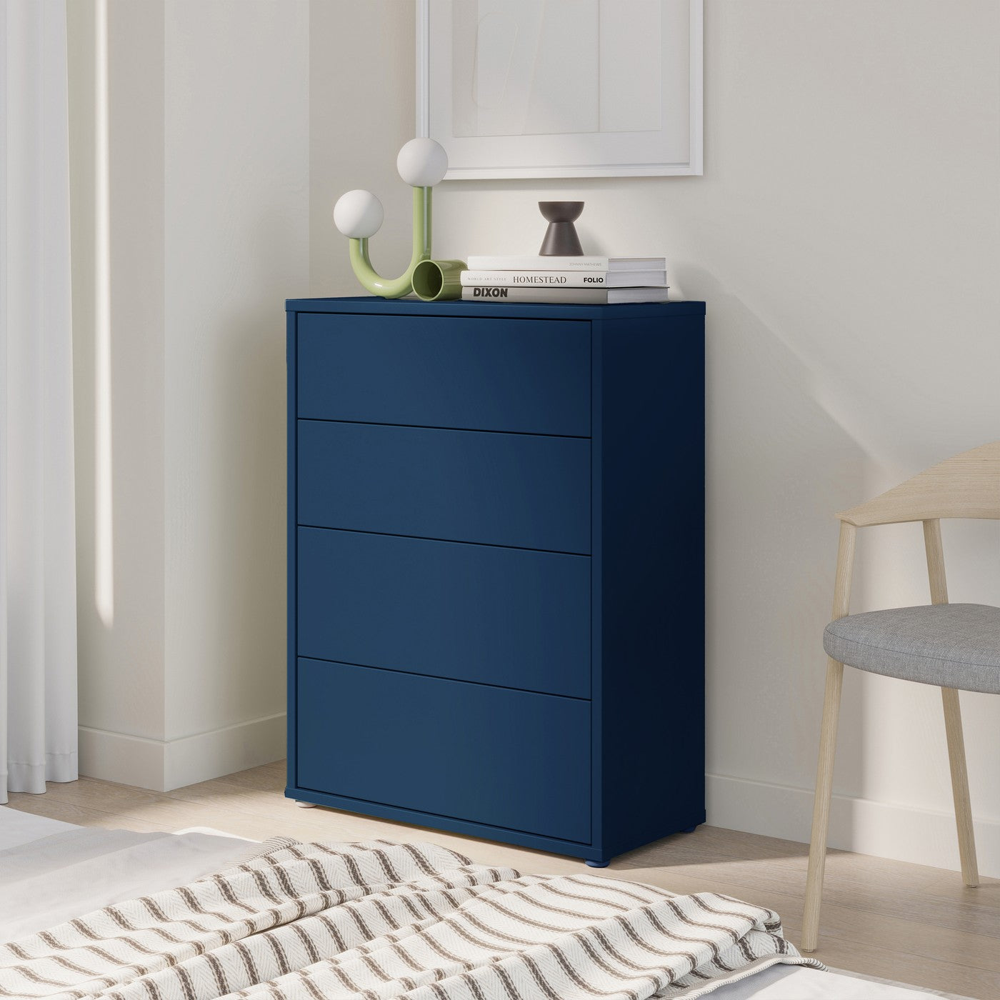Alice Springs 74.5cm 4-Drawer Chest in Night Blue – image 7 of 11