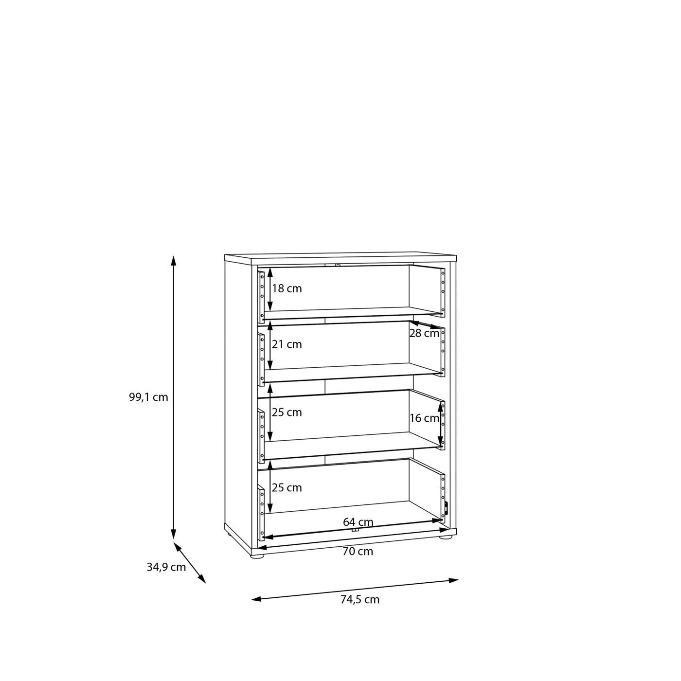 Alice Springs 74.5cm 4-Drawer Chest in Taupe – image 10 of 10
