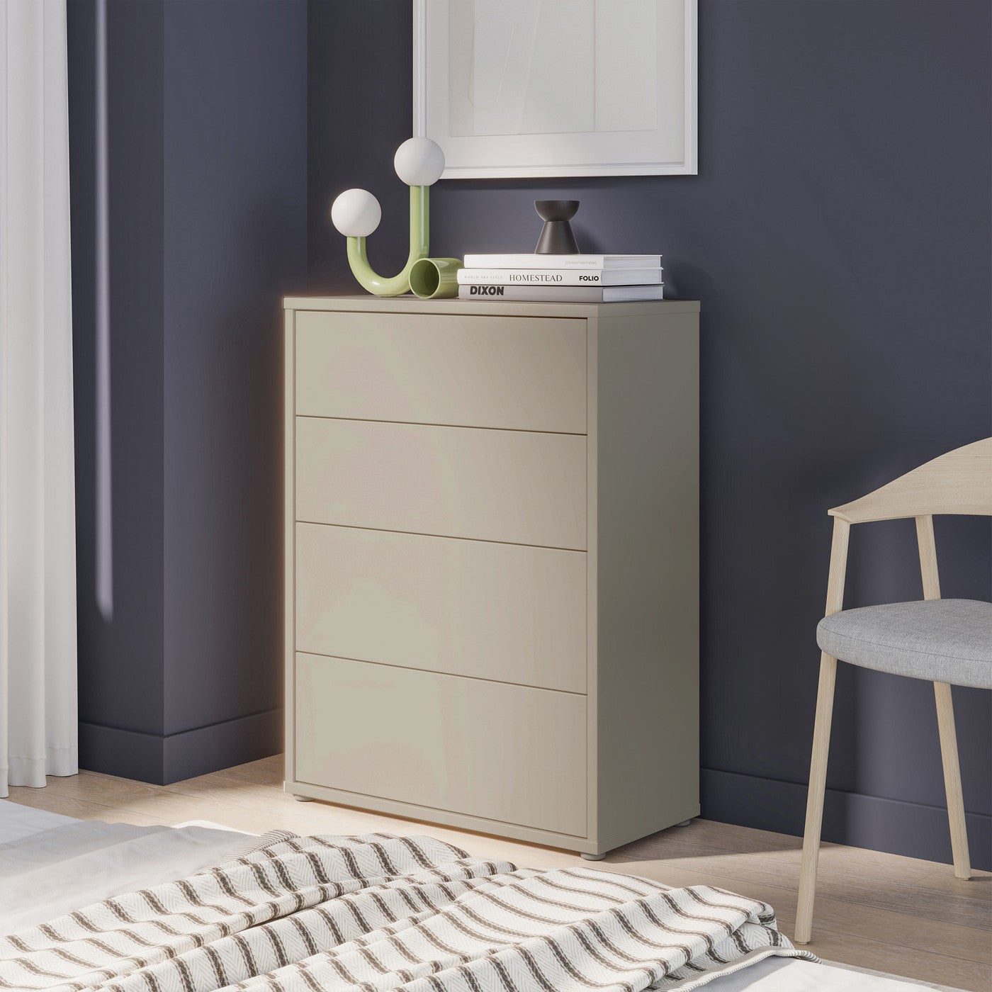 Alice Springs 74.5cm 4-Drawer Chest in Taupe – image 7 of 10