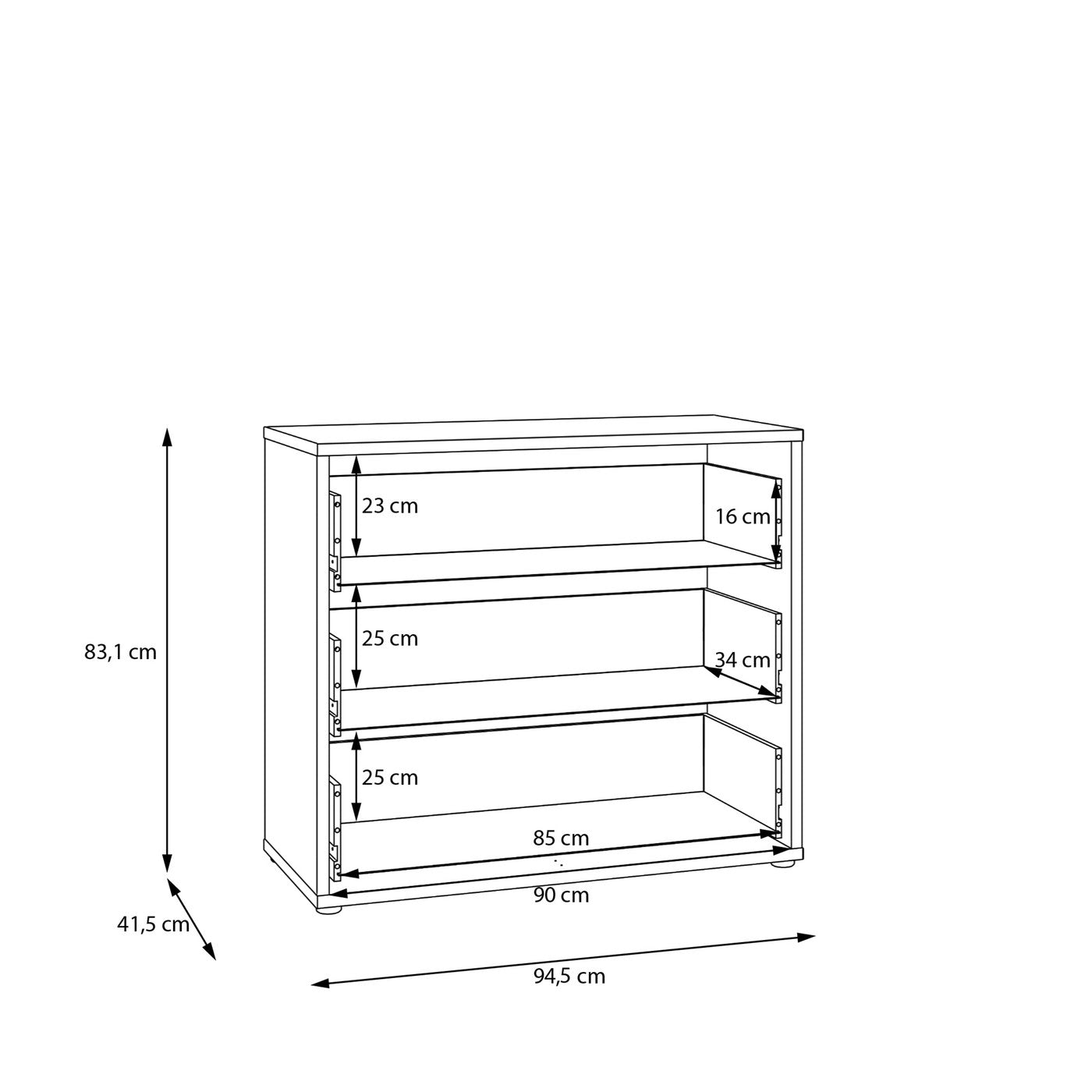 Alice Springs 94.8cm 3-Drawer Chest in Elegancia Oak – image 9 of 9