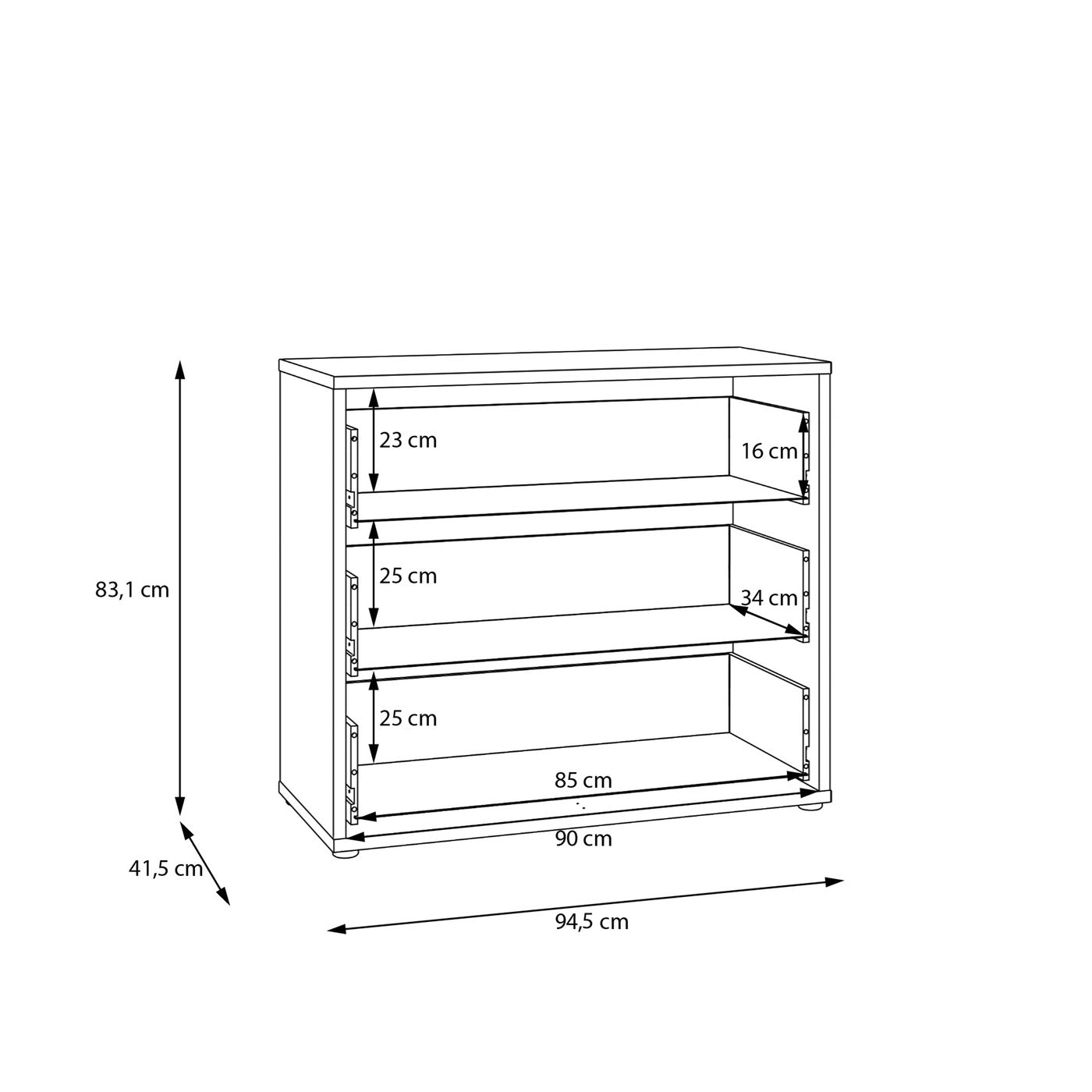 Alice Springs 94.8cm 3-Drawer Chest in Light Grey – image 8 of 8