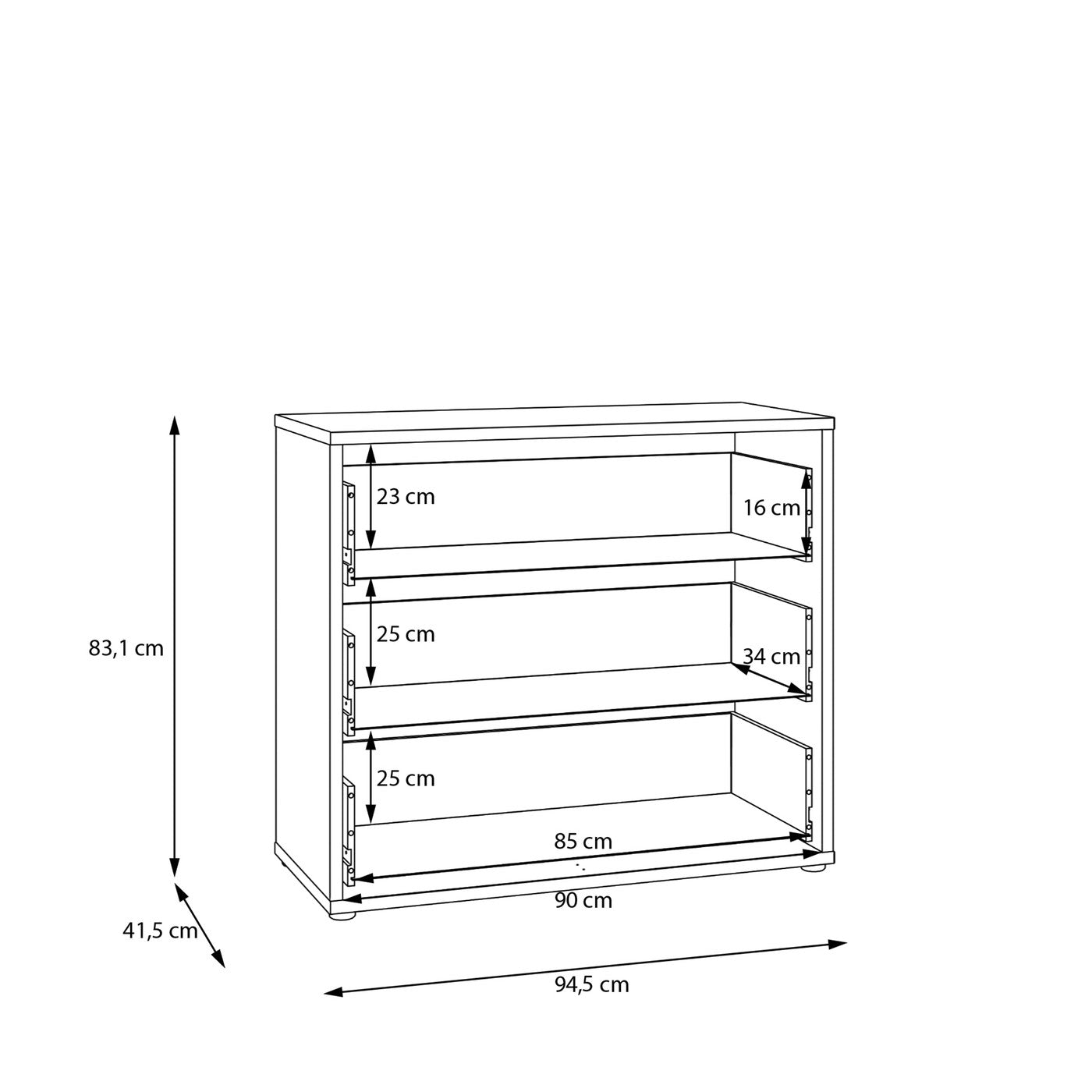 Alice Springs 94.8cm 3-Drawer Chest in Night Blue – image 8 of 8