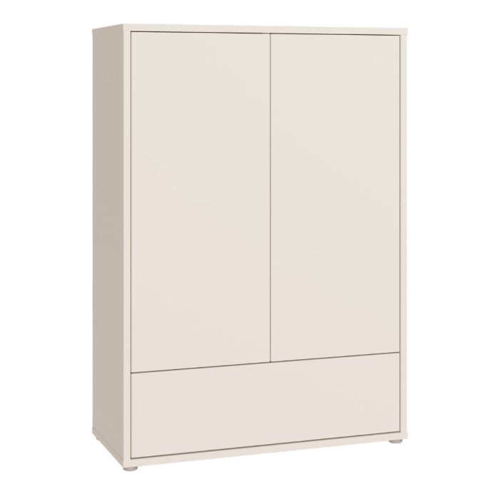 Alice Springs 94.5cm low wardrobe with two doors and drawer in sand