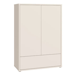 Alice Springs 94.5cm low wardrobe with two doors and drawer in sand