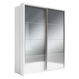 Allen Medium Wardrobe With 2 Sliding Doors In Matt White