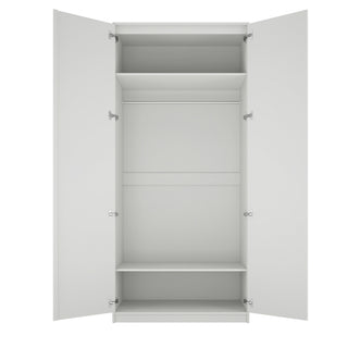 Allen Wooden Wardrobe With 2 Doors In White