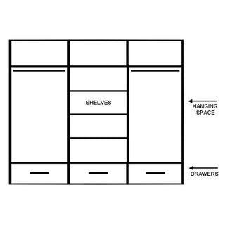 Allen Wooden Wardrobe With 3 Sliding Doors In Matt Grey