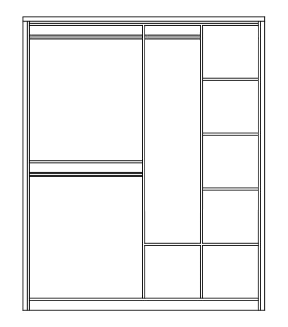 Arti AR-17 180cm 2 Door Mirrored Sliding Wardrobe in White Matt – image 10
