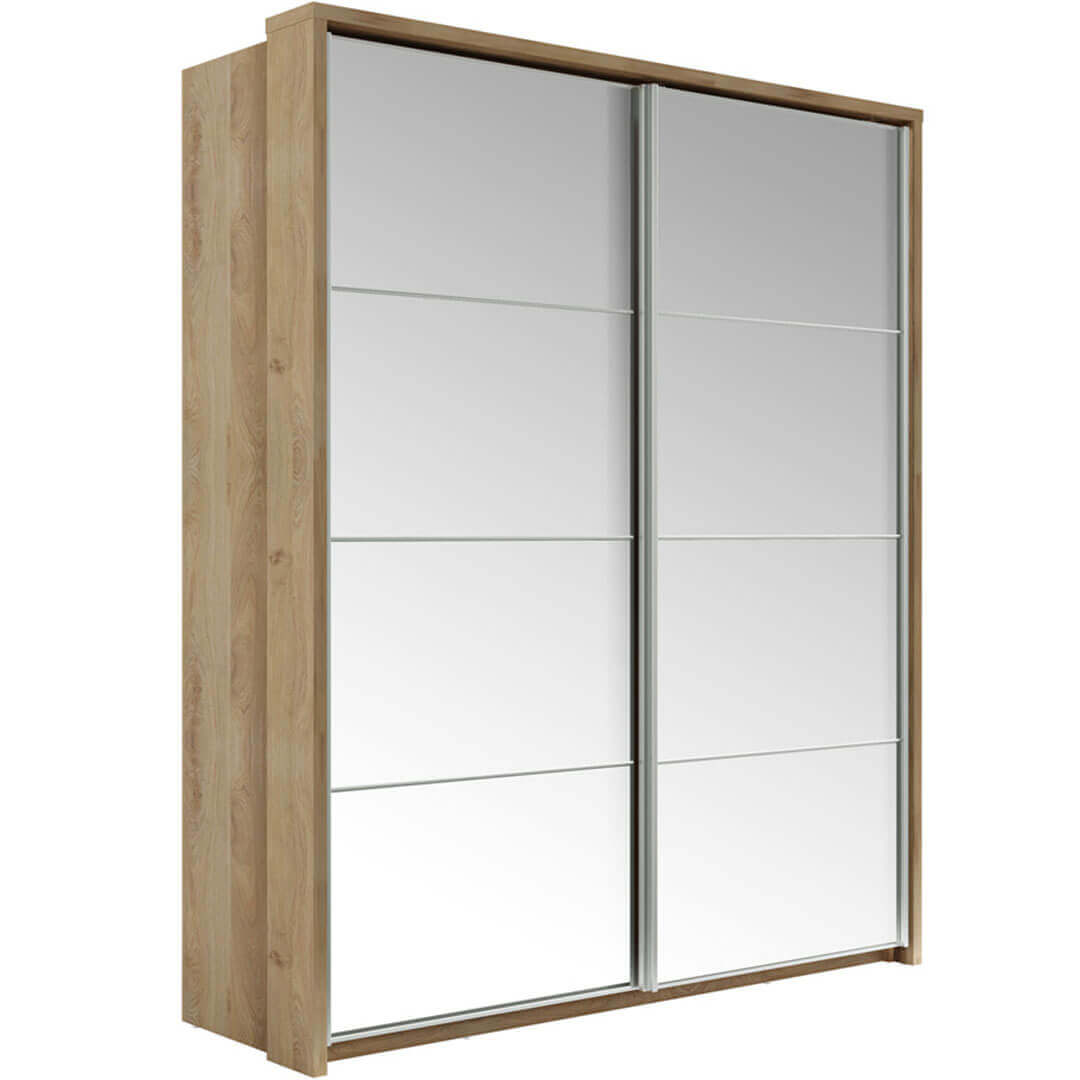 Arti AR-17 180cm 2 Door Mirrored Sliding Wardrobe in White Matt – image 3