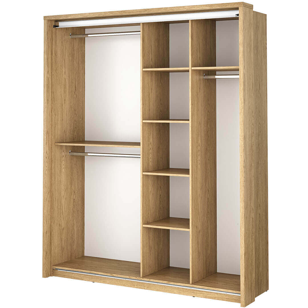 Arti AR-17 180cm 2 Door Mirrored Sliding Wardrobe in White Matt – image 4