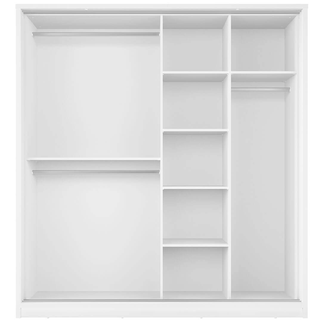 Arti AR-17 180cm 2 Door Mirrored Sliding Wardrobe in White Matt – image 6