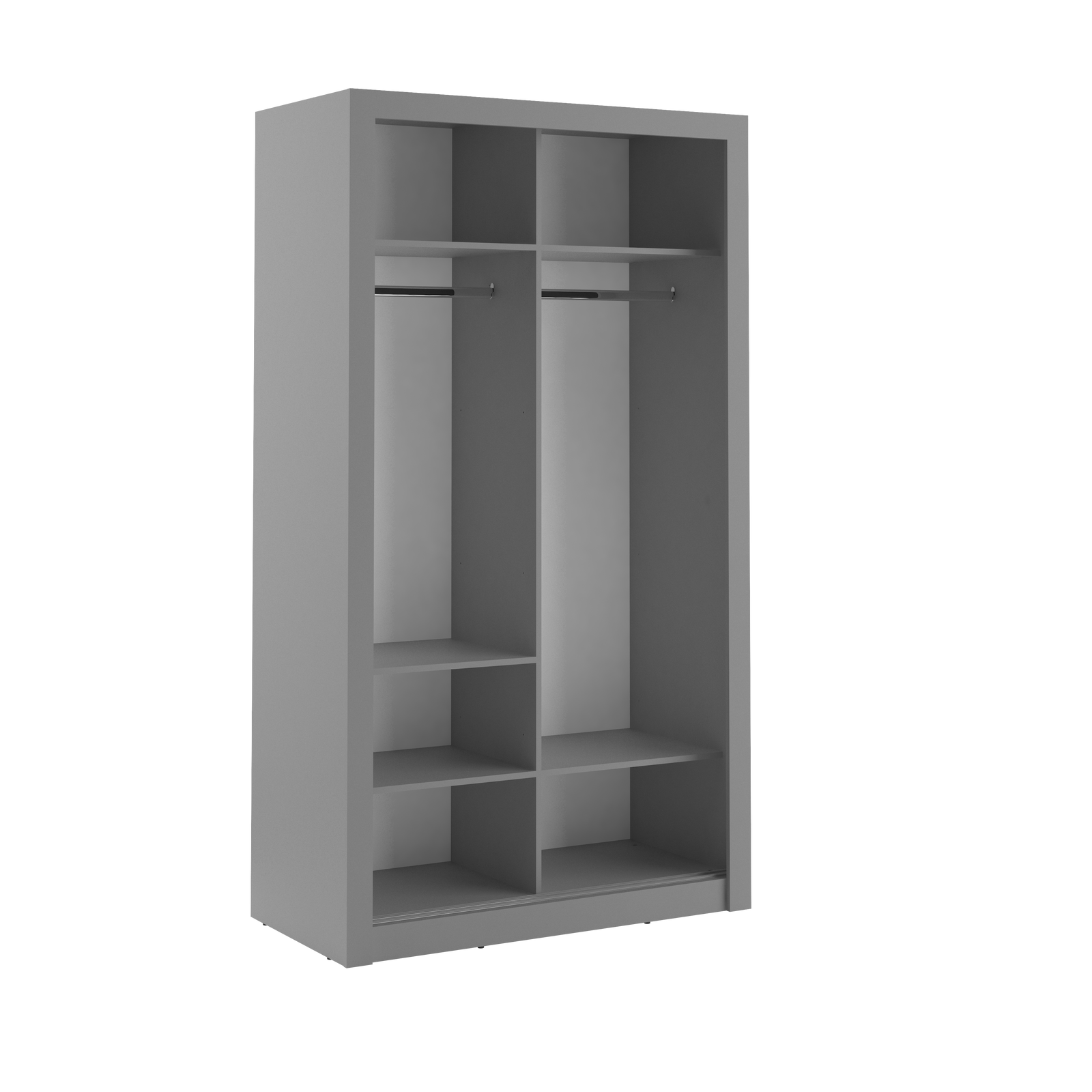 Arti 19 120cm 2 Door Mirrored Sliding Wardrobe in Grey Matt – image 2