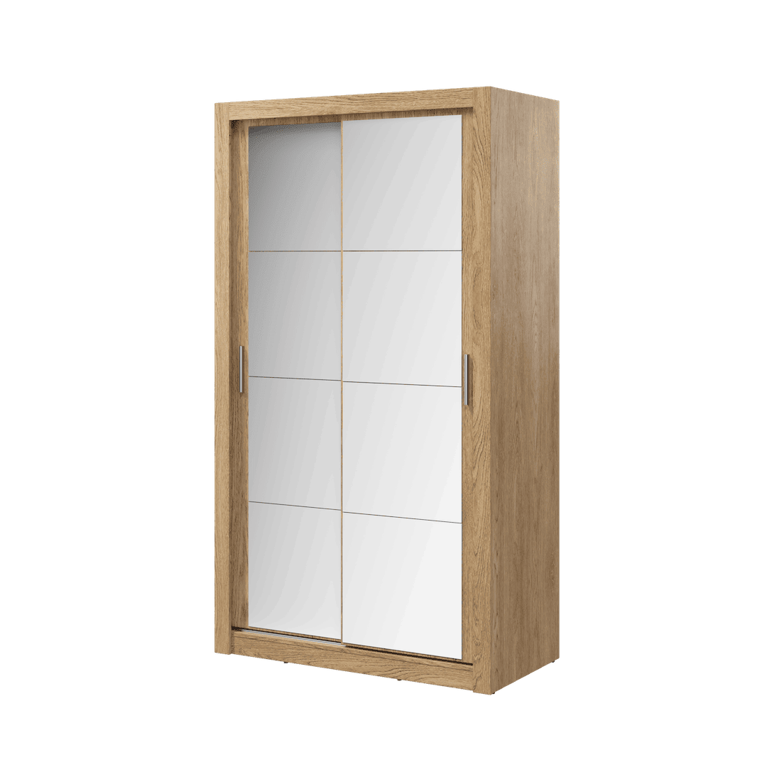 Arti 19 120cm 2 Door Mirrored Sliding Wardrobe in Grey Matt – image 8
