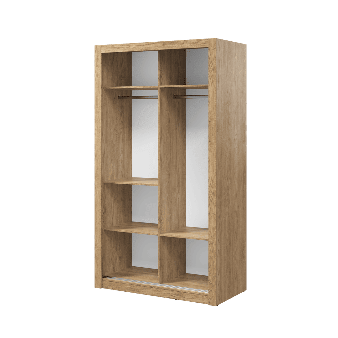 Arti 19 120cm 2 Door Mirrored Sliding Wardrobe in Grey Matt – image 9