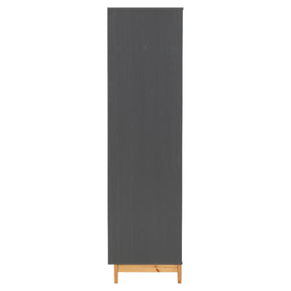 Arthur Wooden Wardrobe With 3 Doors In White And Grey
