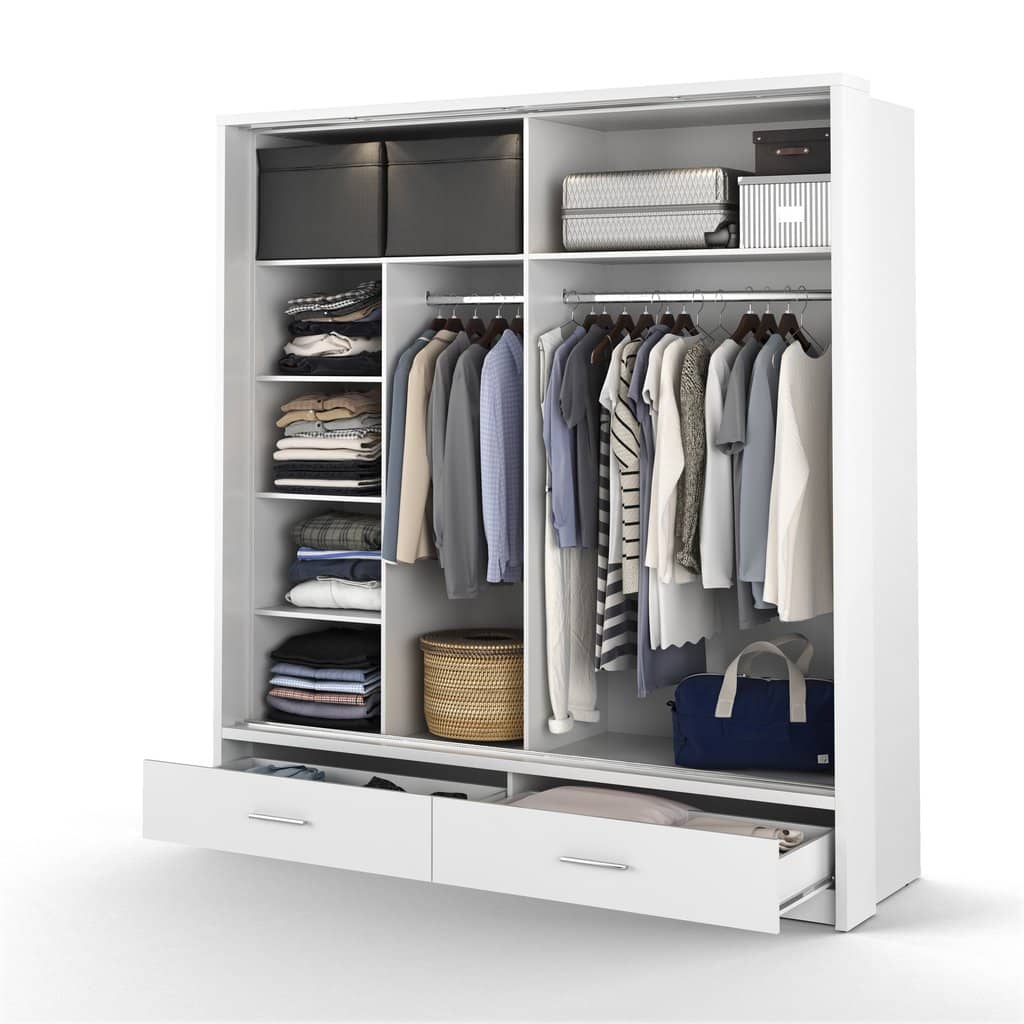 Arti 24 2 Sliding Door Wardrobe 200cm - White Matt – image 3