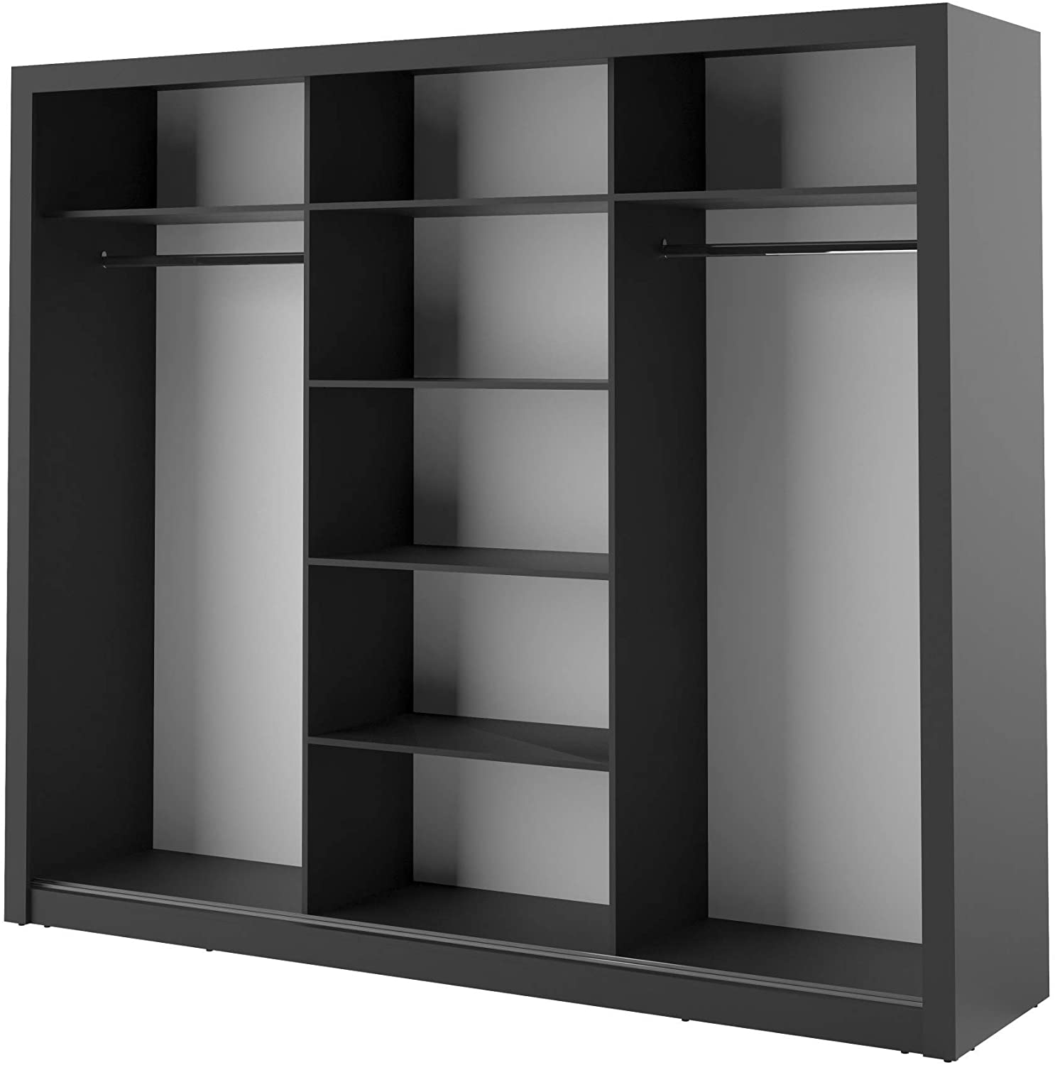 Arti AR-01 Sliding Door Wardrobe 250cm - Black Matt - gallery image 2