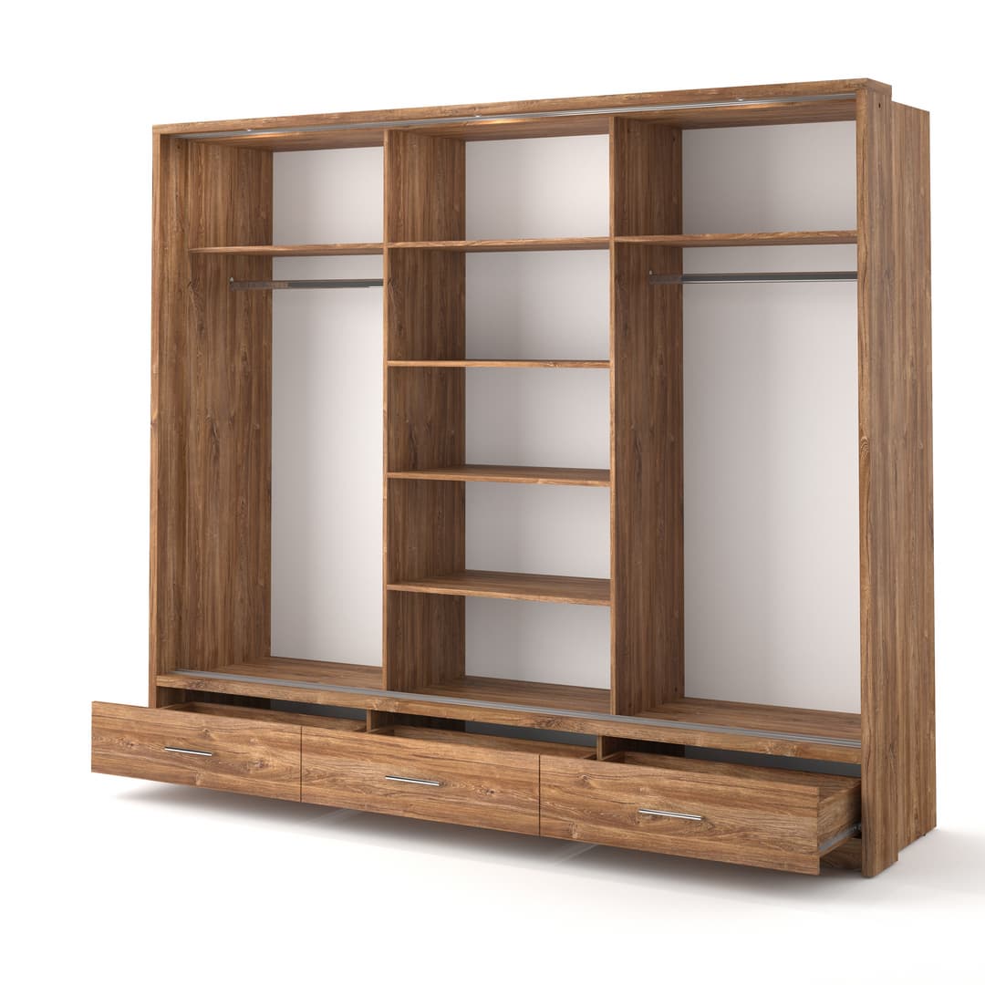 Arti AR-01 Sliding Door Wardrobe 250cm - Oak Sterling - gallery image 3