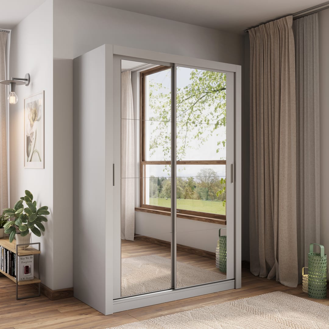 Arti 18 - 2 Sliding Door Wardrobe 150cm - Grey — view 1