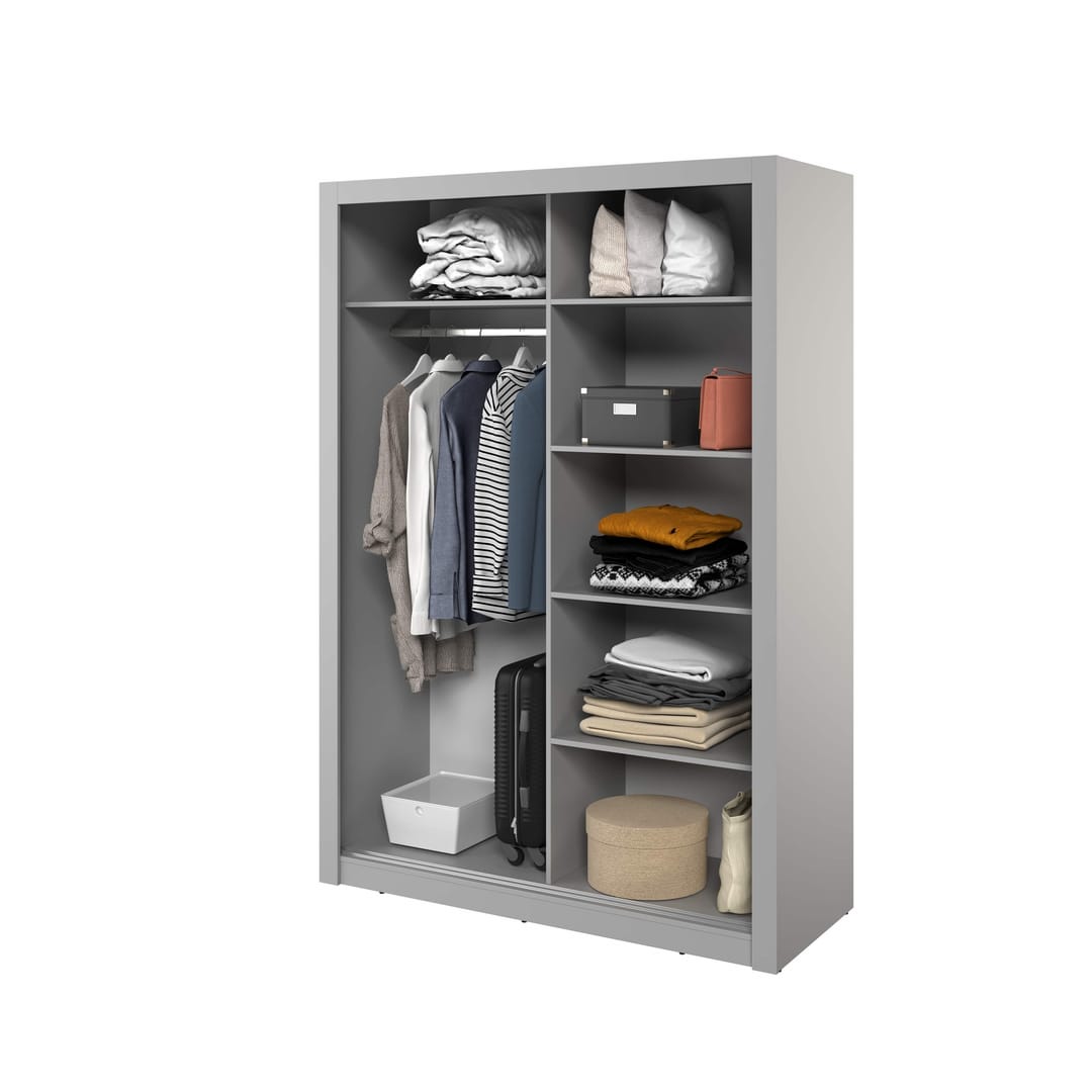 Arti 18 - 2 Sliding Door Wardrobe 150cm - Grey — view 4