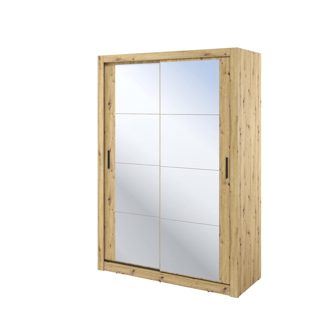 Arti 18 - 2 Sliding Door Wardrobe 150cm - Oak Artisan — view 3