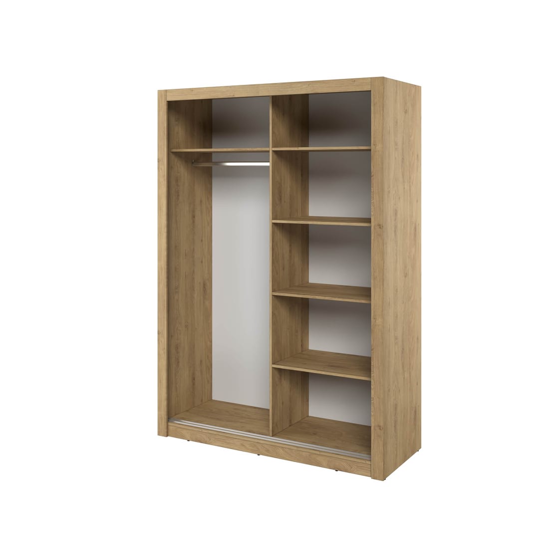Arti 18 - 2 Sliding Door Wardrobe 150cm - Oak Shetland — view 3