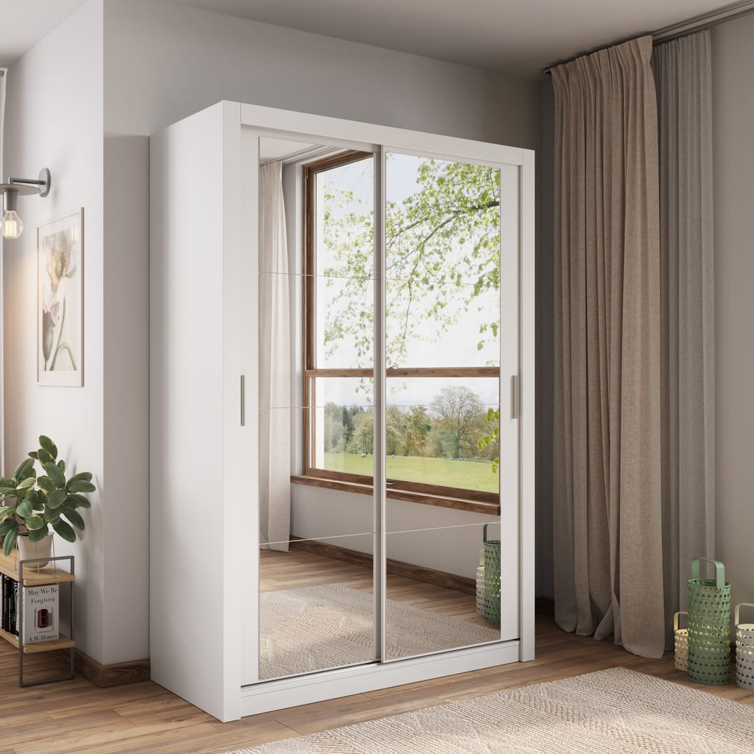 Arti 18 - 2 Sliding Door Wardrobe 150cm - White — view 1