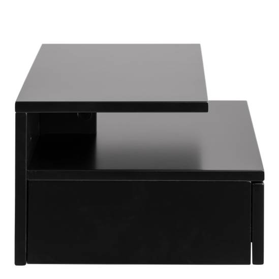 Ashlan 35cm 1-Drawer Bedside Table – Black – image 4