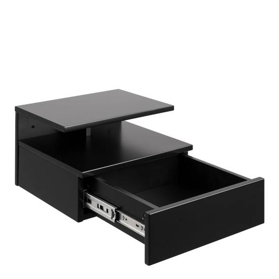 Ashlan 35cm 1-Drawer Bedside Table – Black – image 5